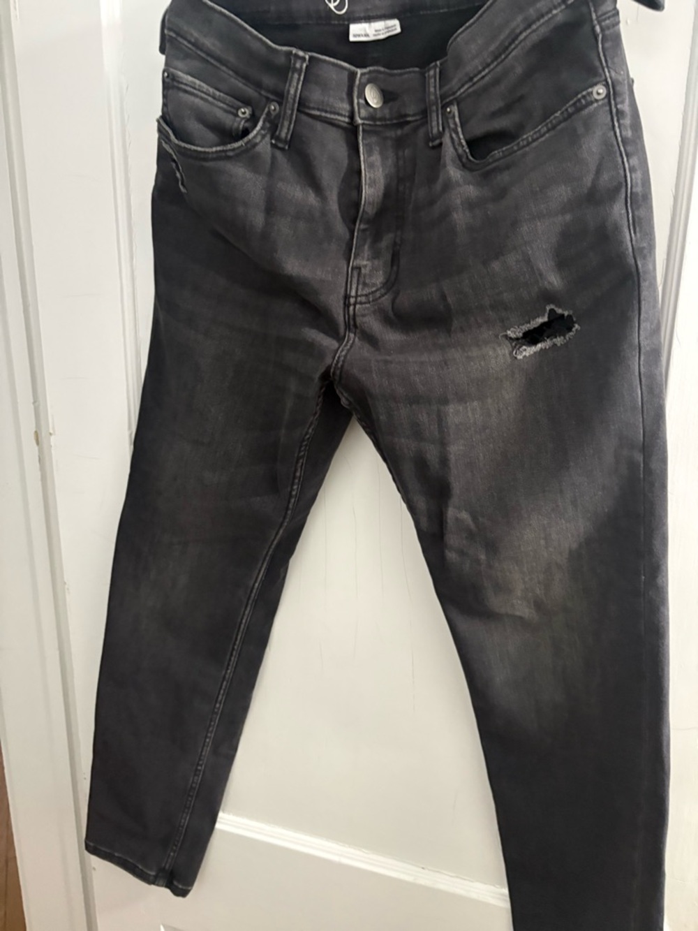 Original Use Men's Black Slim Distressed Jeans